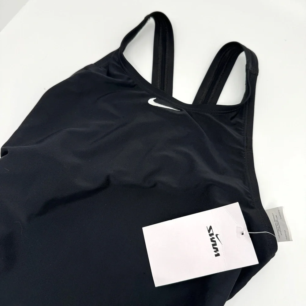 Nike Women's Fast Back One-Piece Swimsuit Black Size 4 (30)